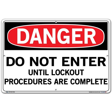 Vestil Polystyrene Sign, 12-1/2" Height, 18-1/2" Width, Polystyrene, Rectangle, English SI-D-29-D-PS-040